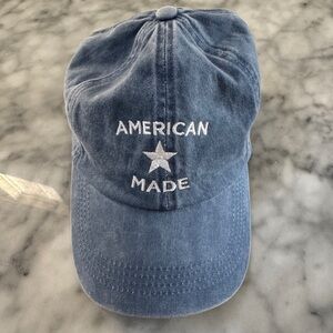 American Made Blue Denim Baseball Hat
